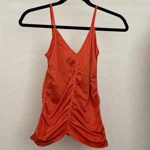 BCBGMaxAzria Ruched Spaghetti Strap Top